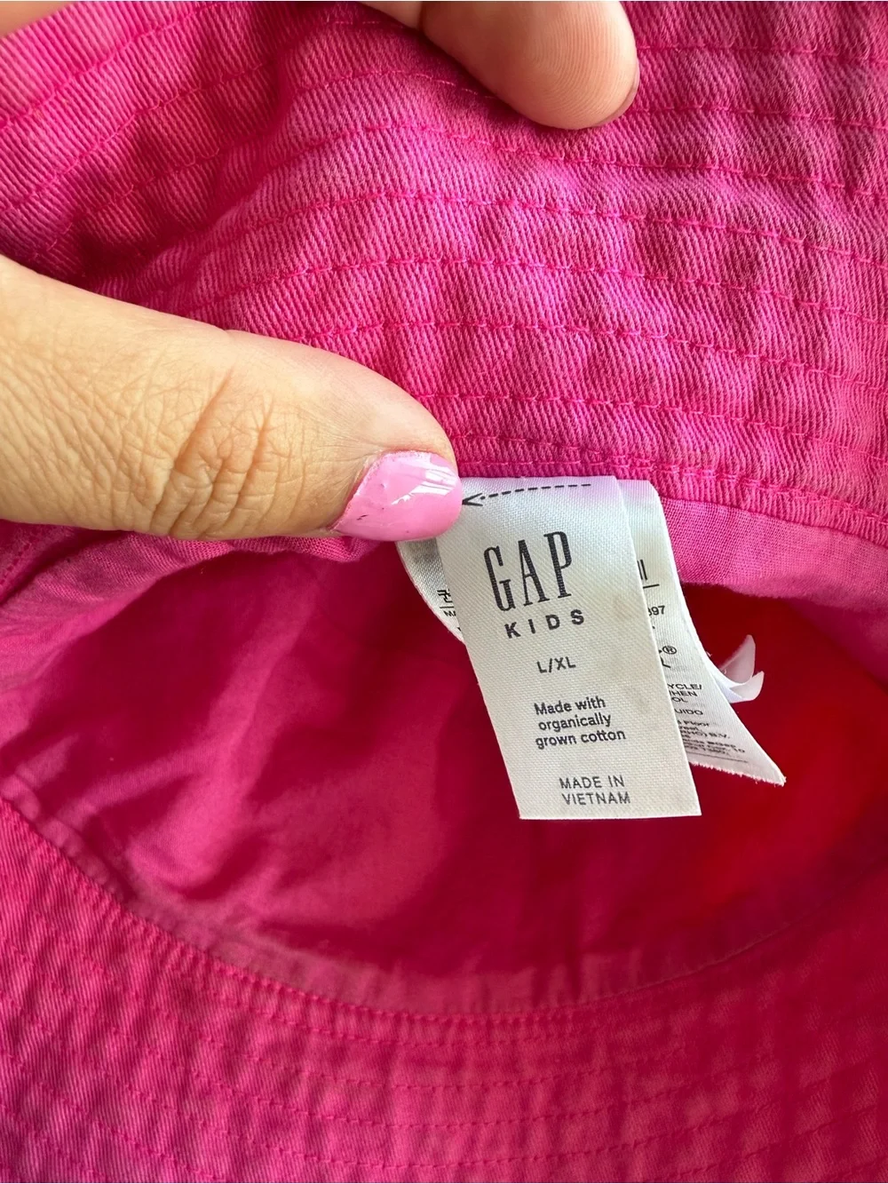 2 GAP Kids Bucket Hat - Pink and Light Blue